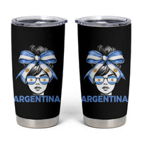 Messy Bun Argentina Pride Argentinian Girl Tumbler Cup