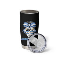 Messy Bun Argentina Pride Argentinian Girl Tumbler Cup