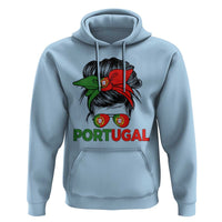 Portugal Messy Bun Girl Pride Portuguese Roots Hoodie