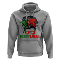 Portugal Messy Bun Girl Pride Portuguese Roots Hoodie