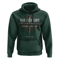 Man Of God Husband Dad Son Charlie Kirk Hoodie Vintage Christian Cross
