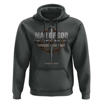 Man Of God Husband Dad Son Charlie Kirk Hoodie Vintage Christian Cross