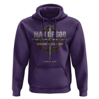 Man Of God Husband Dad Son Charlie Kirk Hoodie Vintage Christian Cross
