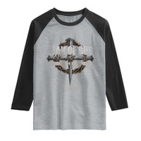 Man Of God Husband Dad Son Charlie Kirk Raglan Shirt Vintage Christian Cross