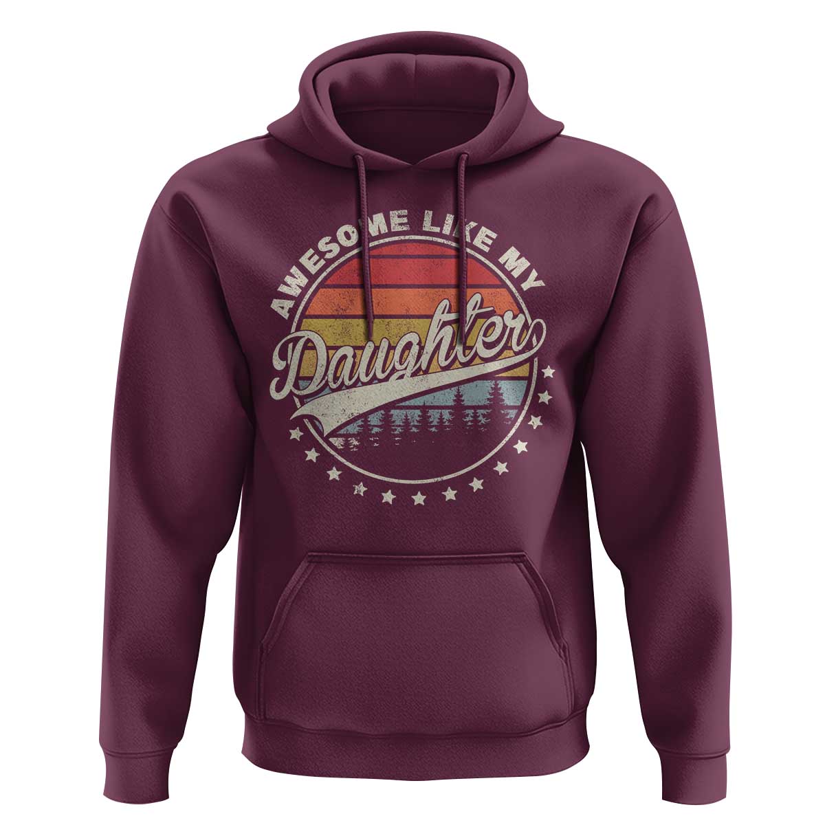 Awesome Like My Daughter Hoodie Funny Dad Quote Retro Father's Day