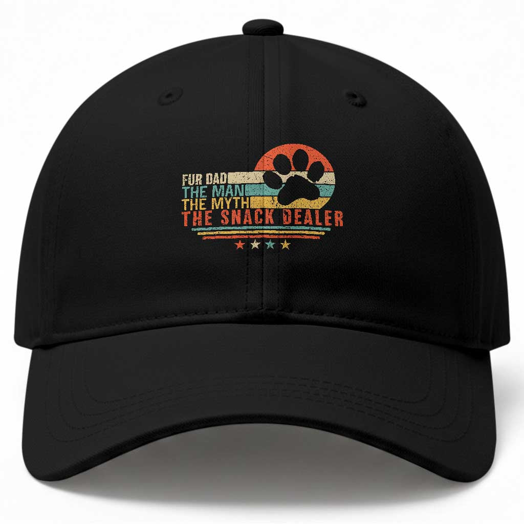 Fur Dad The Man The Myth The Snack Dealer Baseball Cap Dog Fathers Day