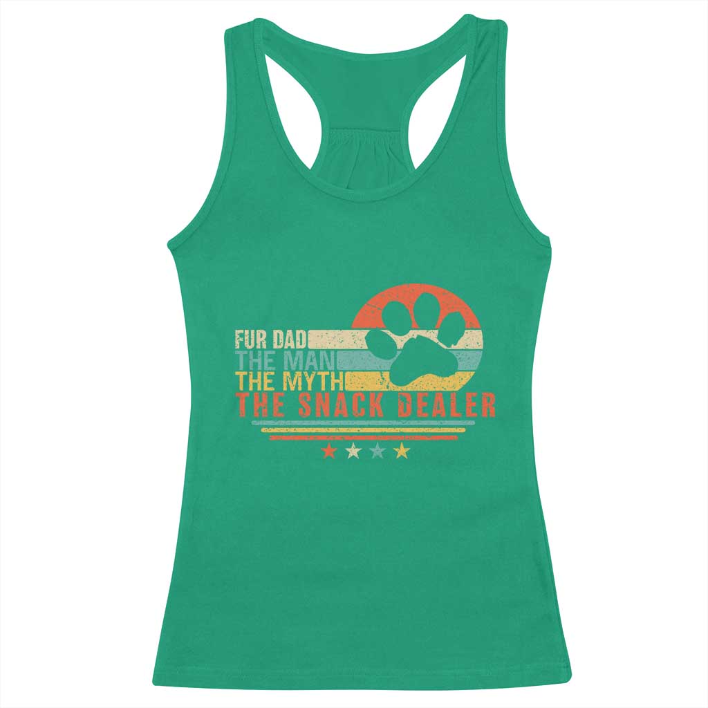 Fur Dad The Man The Myth The Snack Dealer Racerback Tank Top Dog Fathers Day