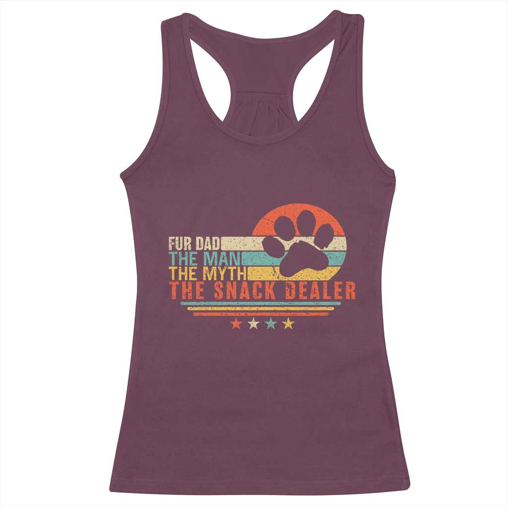 Fur Dad The Man The Myth The Snack Dealer Racerback Tank Top Dog Fathers Day