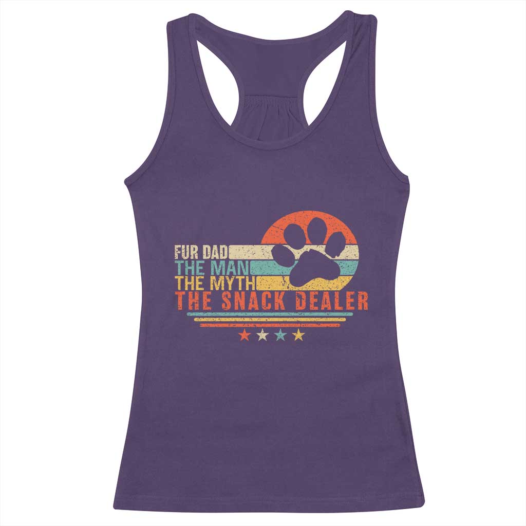 Fur Dad The Man The Myth The Snack Dealer Racerback Tank Top Dog Fathers Day