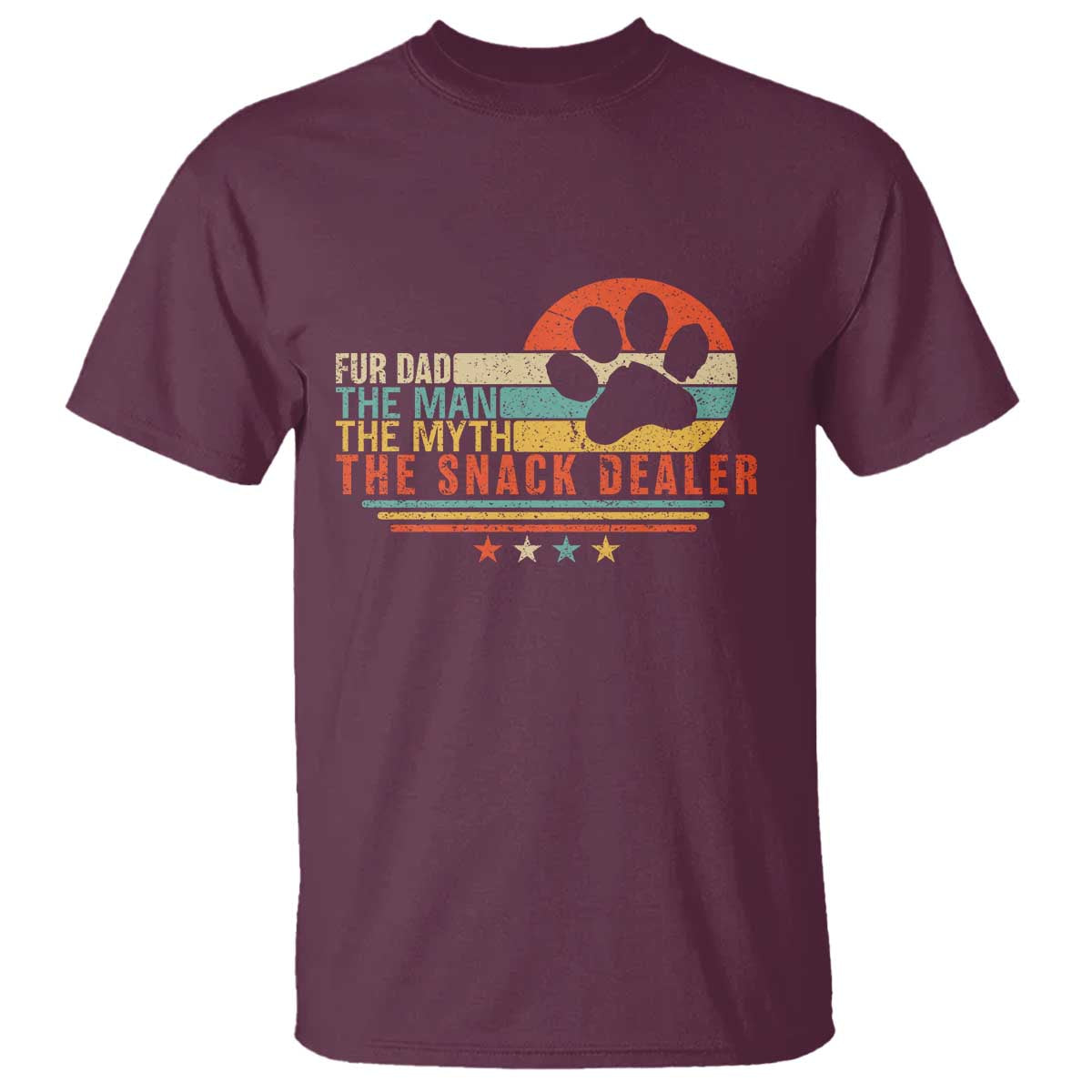 Fur Dad The Man The Myth The Snack Dealer T Shirt Dog Fathers Day