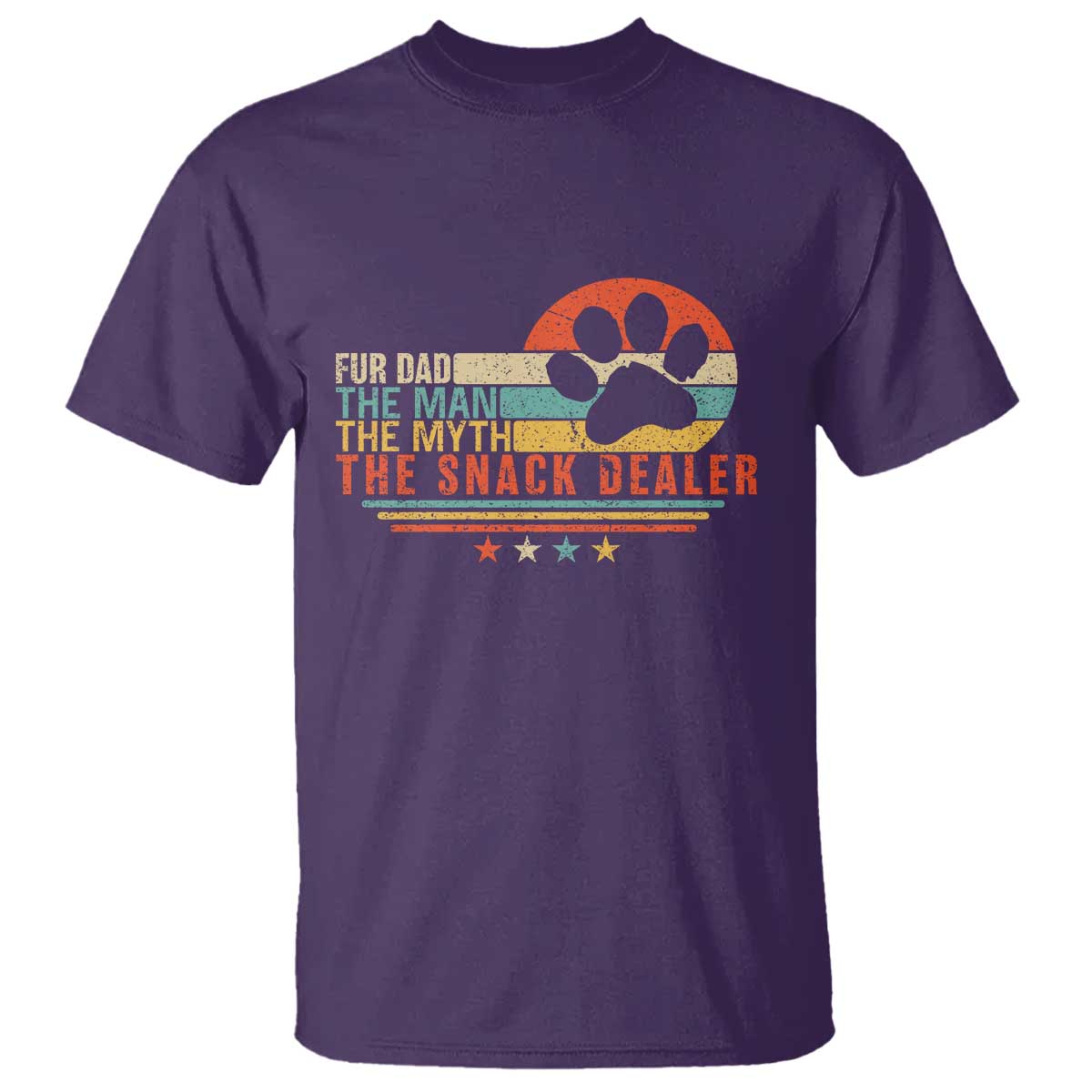 Fur Dad The Man The Myth The Snack Dealer T Shirt Dog Fathers Day