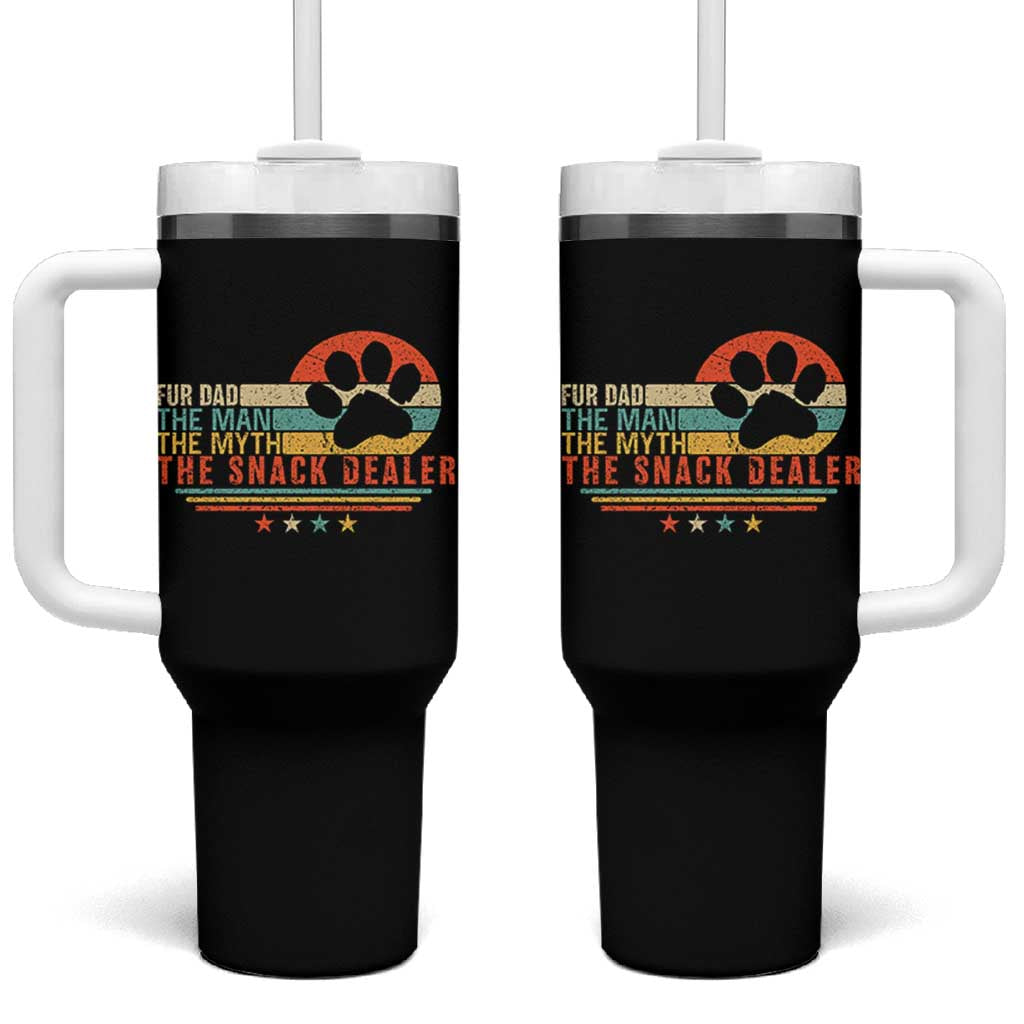 Fur Dad The Man The Myth The Snack Dealer Tumbler With Handle Dog Fathers Day