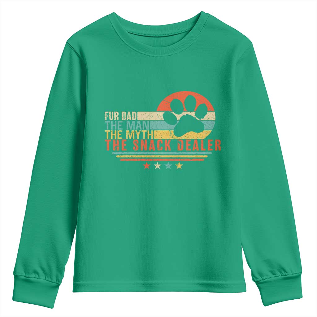 Fur Dad The Man The Myth The Snack Dealer Youth Sweatshirt Dog Fathers Day