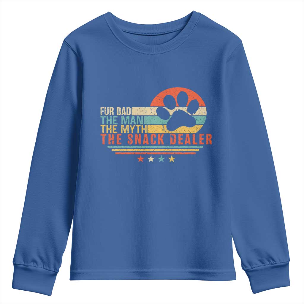 Fur Dad The Man The Myth The Snack Dealer Youth Sweatshirt Dog Fathers Day