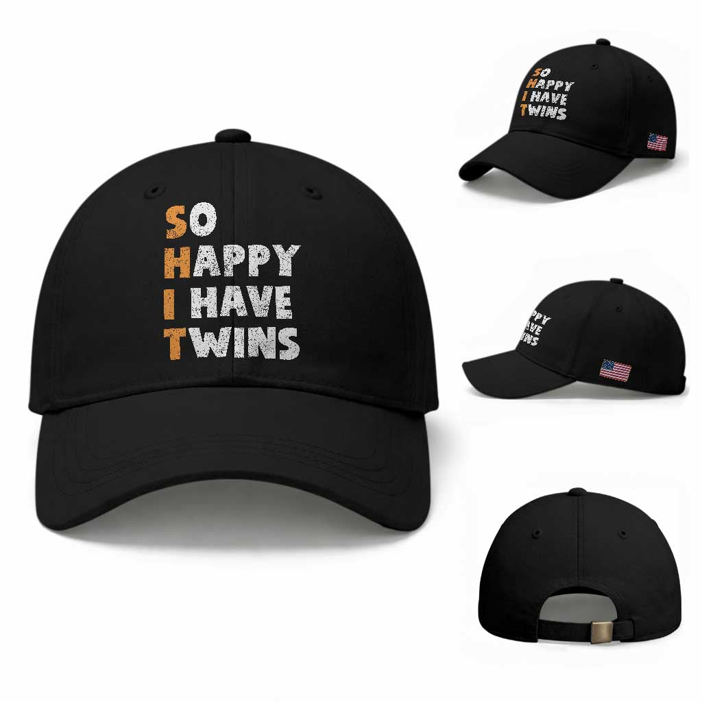 Shit So I Have Twins Baseball Cap Funny Twin Dad Twin Mom