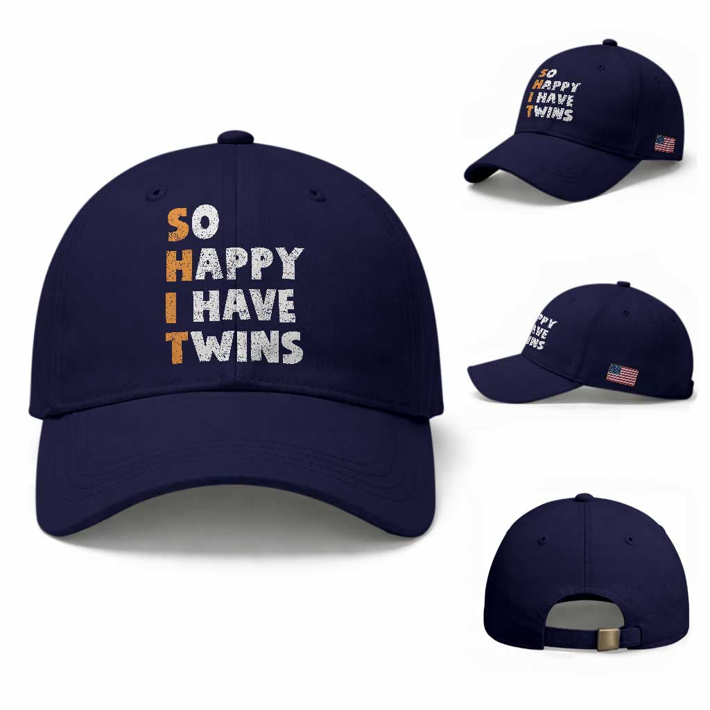 Shit So I Have Twins Baseball Cap Funny Twin Dad Twin Mom