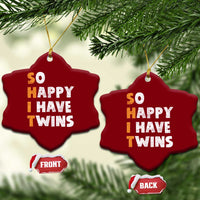 Shit So I Have Twins Ceramic Ornament Funny Twin Dad Twin Mom