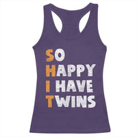 Shit So I Have Twins Racerback Tank Top Funny Twin Dad Twin Mom