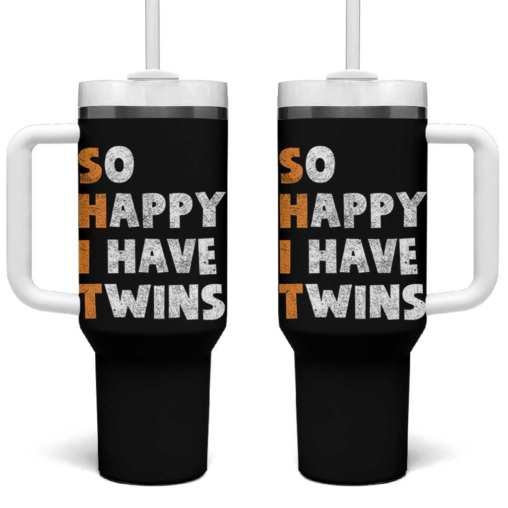 Shit So I Have Twins Tumbler With Handle Funny Twin Dad Twin Mom