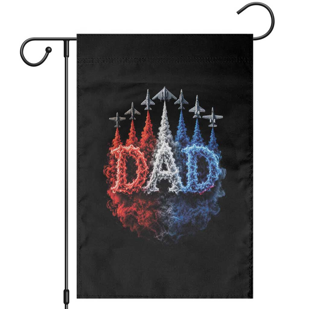 Patriotic Dad Jet Fighter American Flag 4th of July Garden Flag