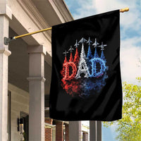 Patriotic Dad Jet Fighter American Flag 4th of July Garden Flag