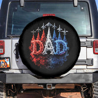 Patriotic Dad Jet Fighter American Flag 4th of July Spare Tire Cover
