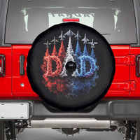 Patriotic Dad Jet Fighter American Flag 4th of July Spare Tire Cover