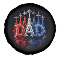 Patriotic Dad Jet Fighter American Flag 4th of July Spare Tire Cover