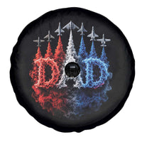 Patriotic Dad Jet Fighter American Flag 4th of July Spare Tire Cover