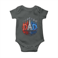 Patriotic Dad Jet Fighter American Flag 4th of July Baby Onesie