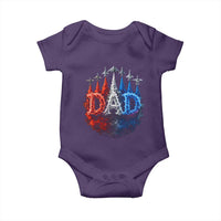 Patriotic Dad Jet Fighter American Flag 4th of July Baby Onesie