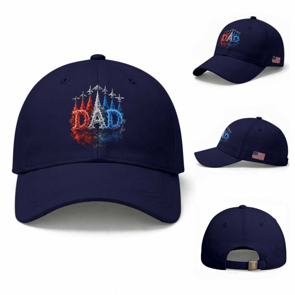 Patriotic Dad Jet Fighter American Flag 4th of July Baseball Cap