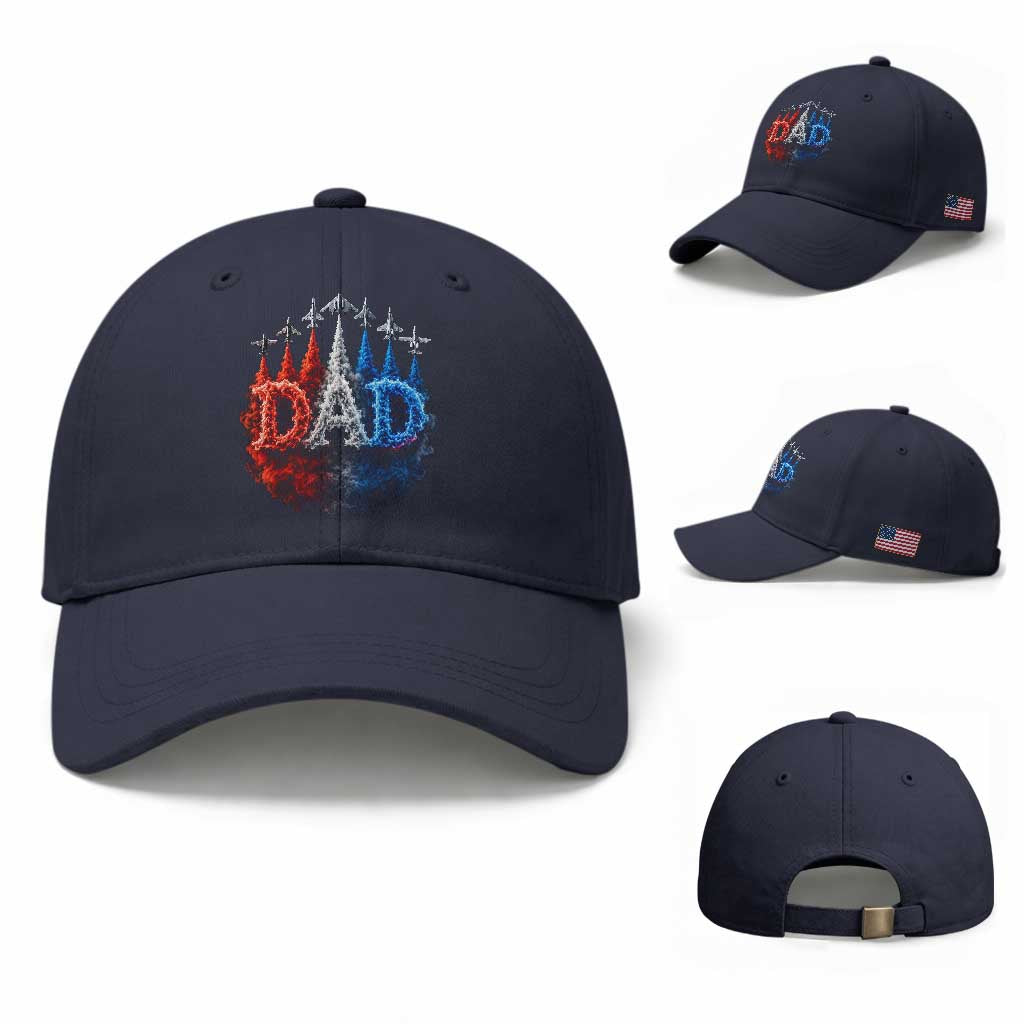 Patriotic Dad Jet Fighter American Flag 4th of July Baseball Cap