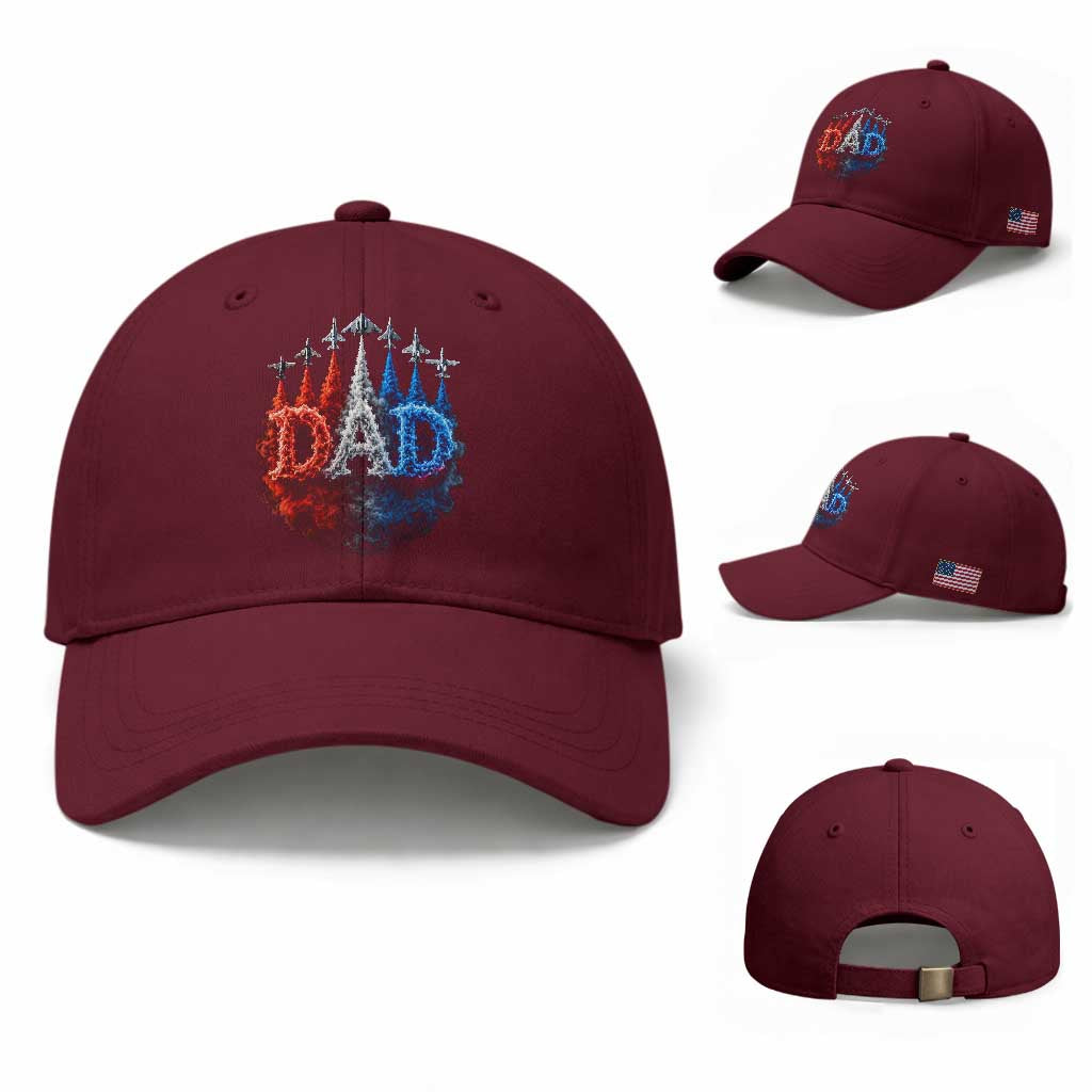 Patriotic Dad Jet Fighter American Flag 4th of July Baseball Cap