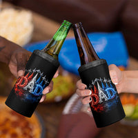 Patriotic Dad Jet Fighter American Flag 4th of July 4 in 1 Can Cooler Tumbler