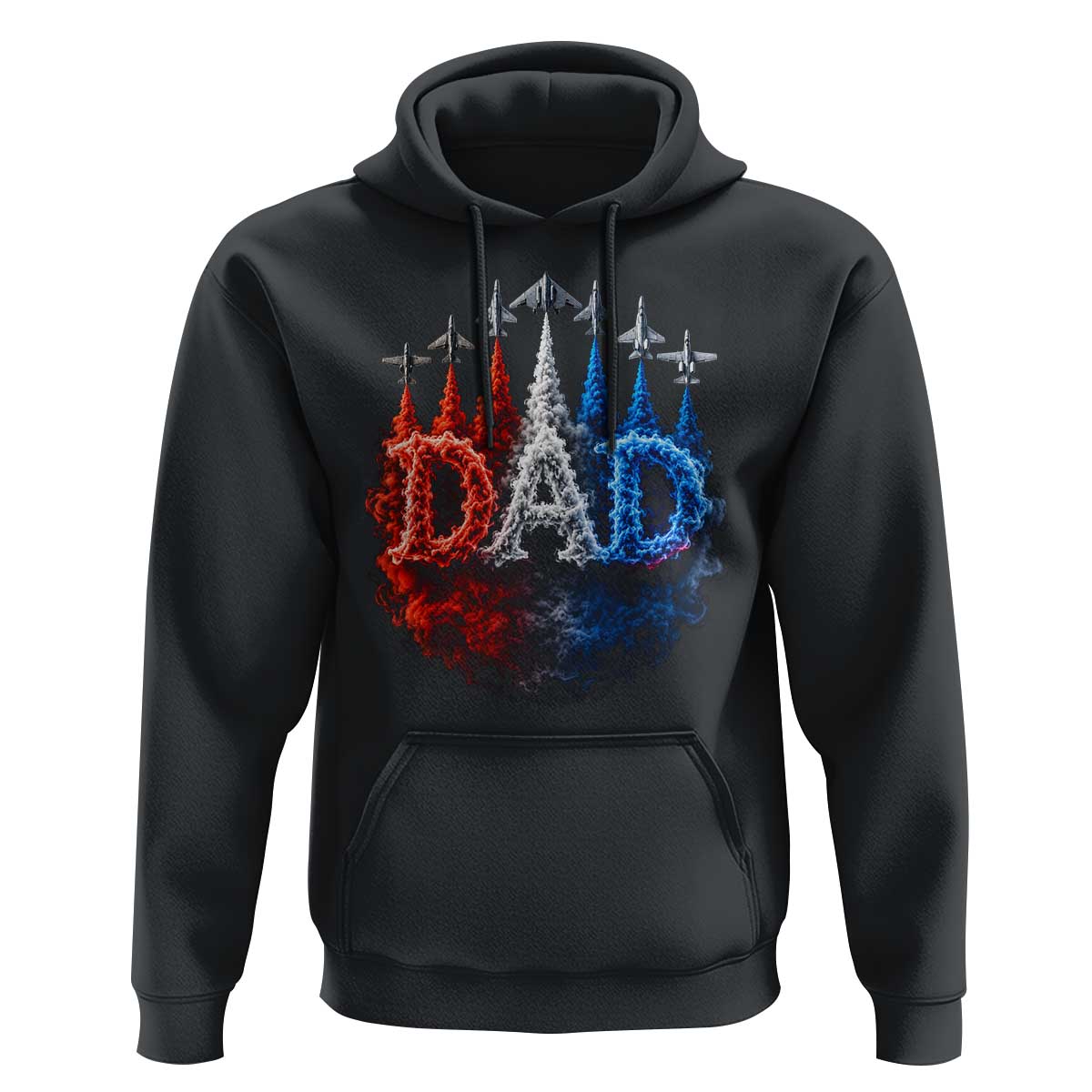 Patriotic Dad Jet Fighter American Flag 4th of July Hoodie