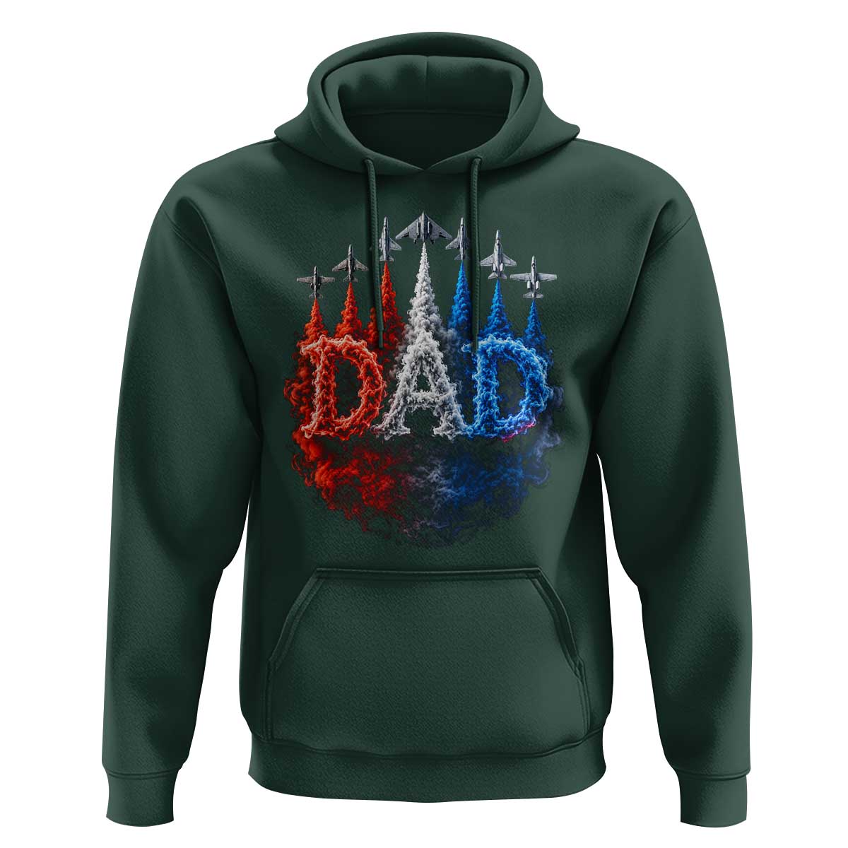 Patriotic Dad Jet Fighter American Flag 4th of July Hoodie
