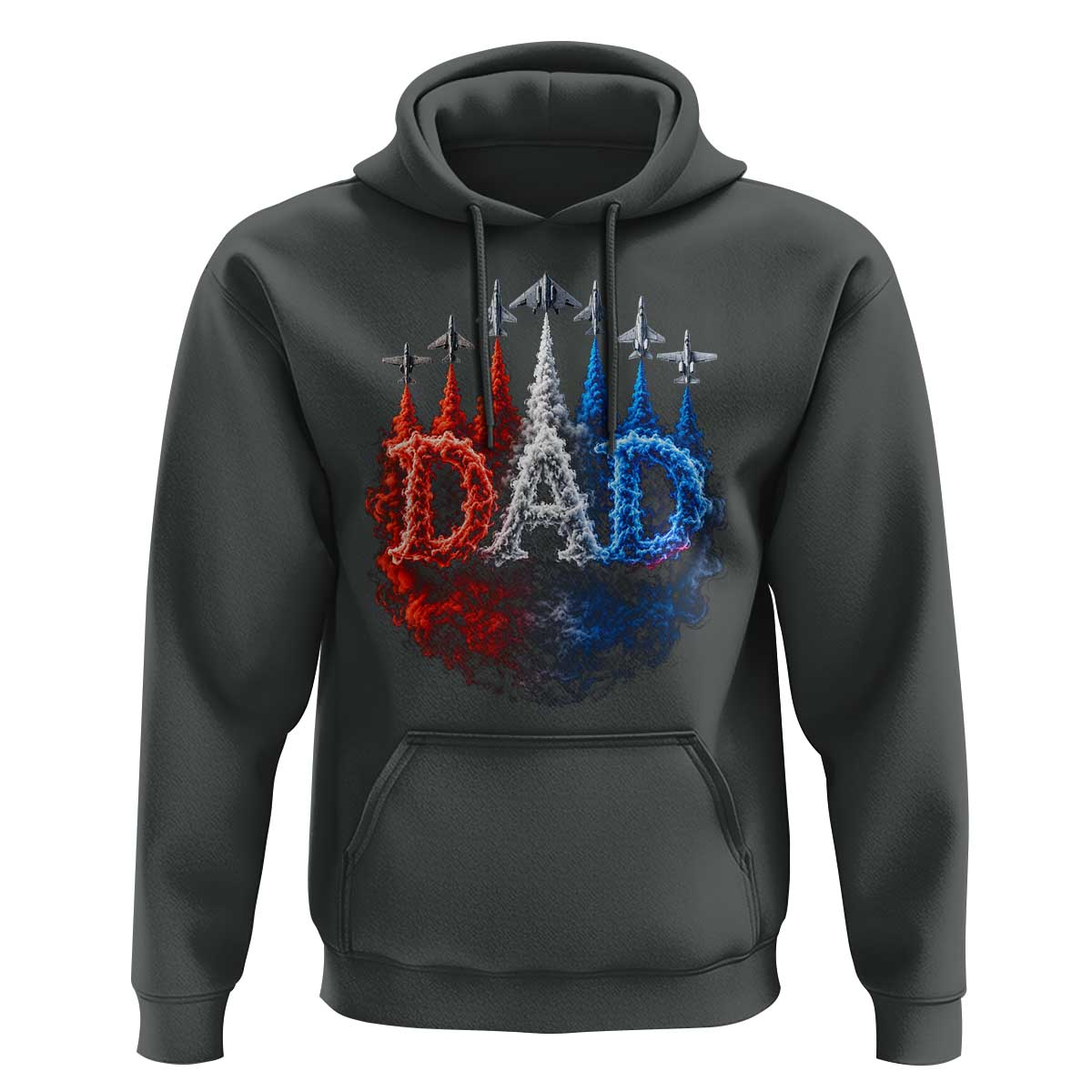 Patriotic Dad Jet Fighter American Flag 4th of July Hoodie