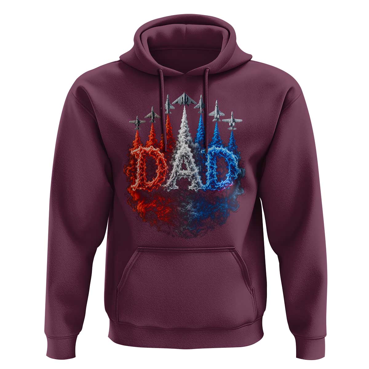Patriotic Dad Jet Fighter American Flag 4th of July Hoodie