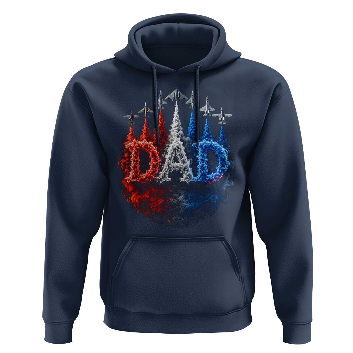 Patriotic Dad Jet Fighter American Flag 4th of July Hoodie