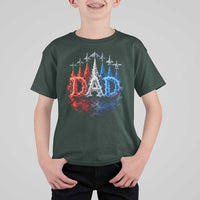 Patriotic Dad Jet Fighter American Flag 4th of July T Shirt For Kid