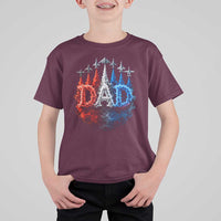 Patriotic Dad Jet Fighter American Flag 4th of July T Shirt For Kid