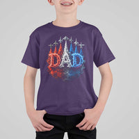Patriotic Dad Jet Fighter American Flag 4th of July T Shirt For Kid