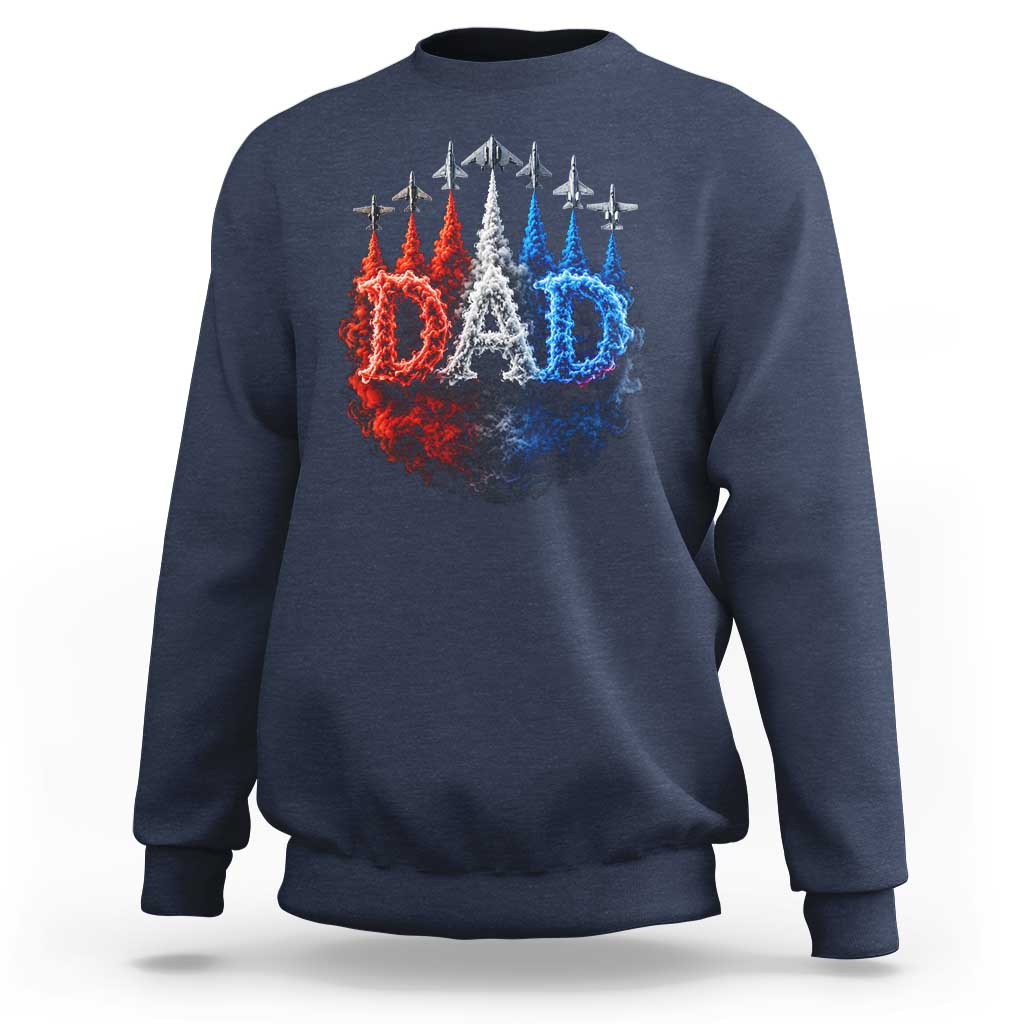 Patriotic Dad Jet Fighter American Flag 4th of July Sweatshirt