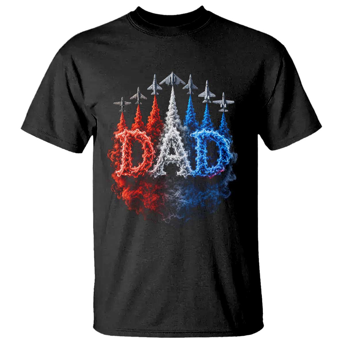 Patriotic Dad Jet Fighter American Flag 4th of July T Shirt