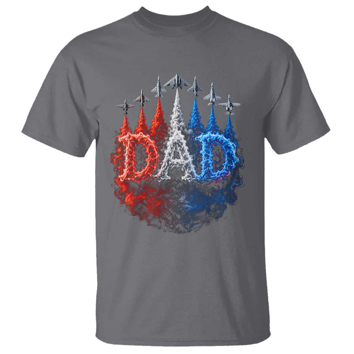 Patriotic Dad Jet Fighter American Flag 4th of July T Shirt