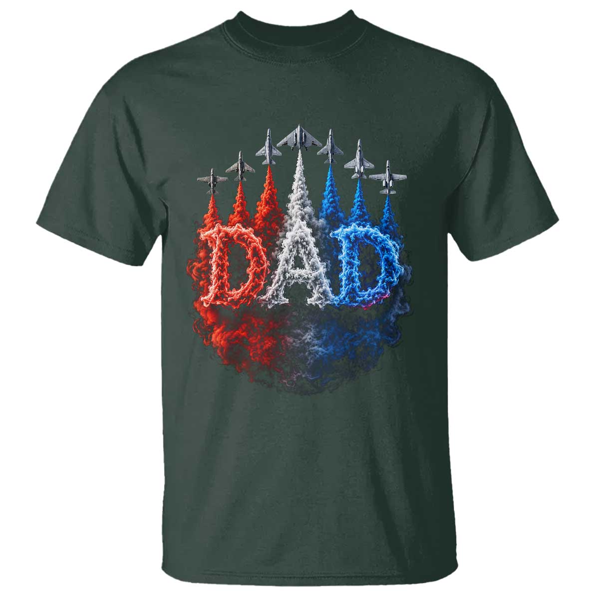 Patriotic Dad Jet Fighter American Flag 4th of July T Shirt