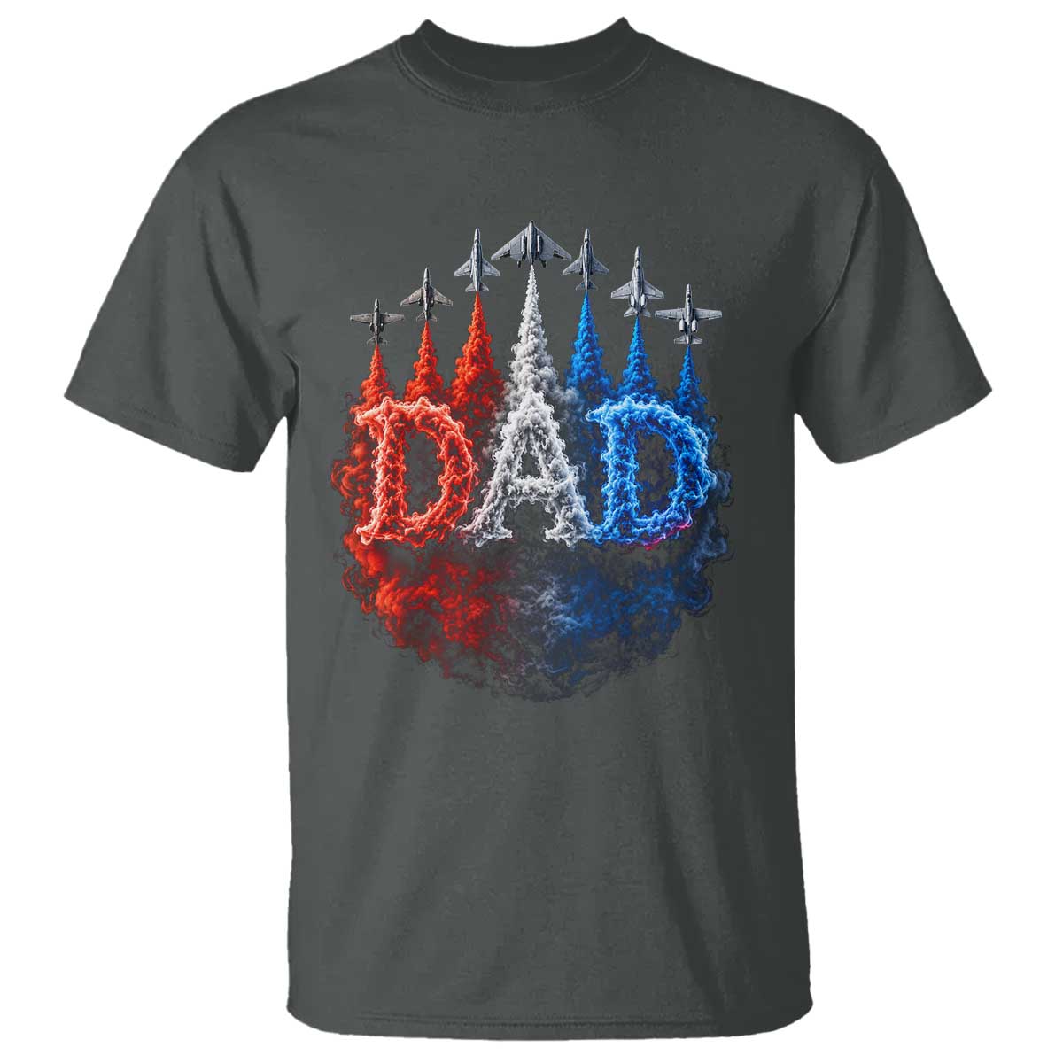 Patriotic Dad Jet Fighter American Flag 4th of July T Shirt