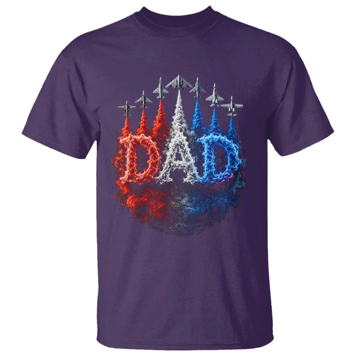 Patriotic Dad Jet Fighter American Flag 4th of July T Shirt