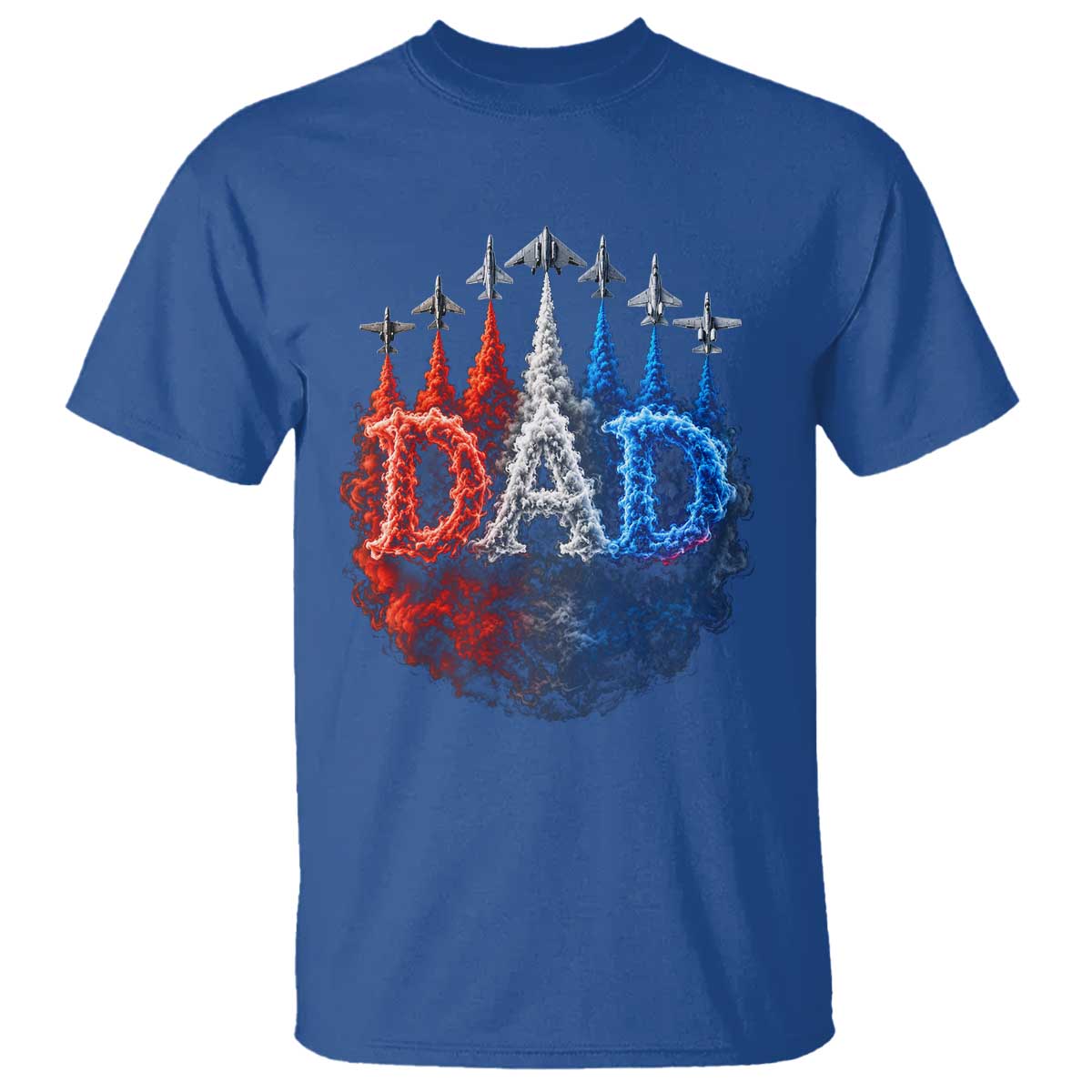 Patriotic Dad Jet Fighter American Flag 4th of July T Shirt